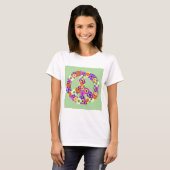 Peace Sign Floral T-shirt (Voorkant volledig)