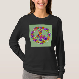 Peace Sign Floral T-shirt