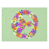 Peace Sign Floral Tafelkleed (Voorkant (Horizontaal))