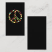Peace Sign Flower Freedom Love Movement 60s 70s Visitekaartje (Voorkant / Achterkant)