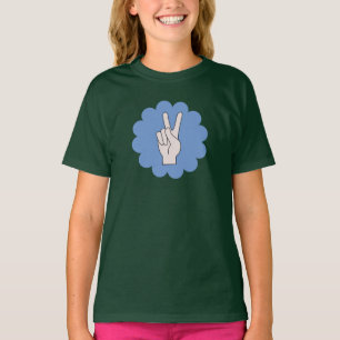 Peace Sign Flower Power Girls Shirt