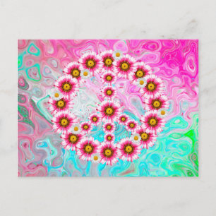 Peace Sign Flowers Briefkaart