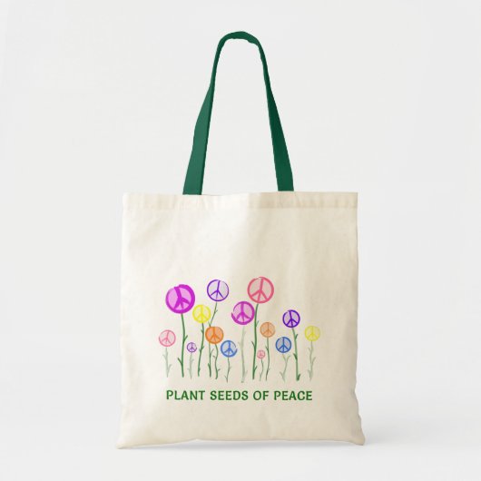 Peace Sign Flowers Canvas tas (Voorkant)