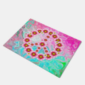 Peace Sign Flowers Deurmat (Schuin)