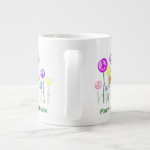 Peace Sign Flowers Grote Koffiekop (Achterkant)