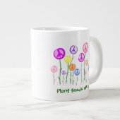 Peace Sign Flowers Grote Koffiekop (Voorkant rechts)