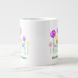 Peace Sign Flowers Grote Koffiekop