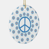 Peace Sign Flowers Keramisch Ornament (Rechts)