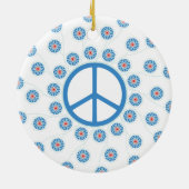Peace Sign Flowers Keramisch Ornament (Achterkant)