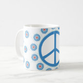 Peace Sign Flowers Koffiemok (Voorkant links)