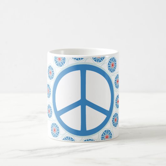 Peace Sign Flowers Koffiemok (Center)