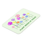 Peace Sign Flowers Magneet (Linkerzijde)