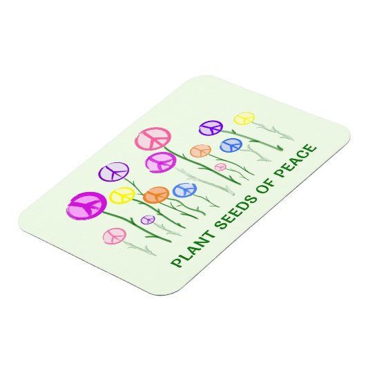 Peace Sign Flowers Magneet (Linkerzijde)