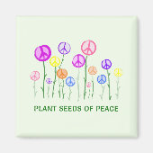 Peace Sign Flowers Magnet (Voorkant)