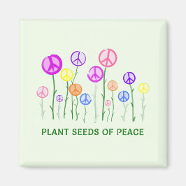 Peace Sign Flowers Magnet