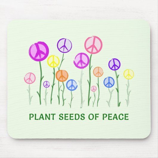 Peace Sign Flowers Muismat (Voorkant)