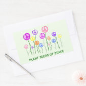 Peace Sign Flowers Rechthoekige Sticker (Envelop)