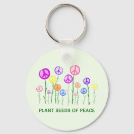 Peace Sign Flowers Sleutelhanger