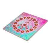 Peace Sign Flowers Tegeltje (Zijkant)