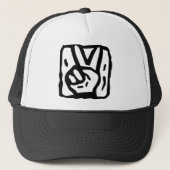 Peace Sign Hands Trucker Pet (Voorkant)