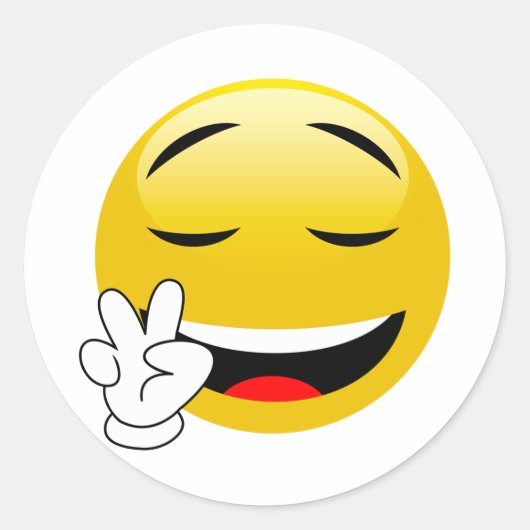 Peace Sign Handy Emoji Stickers (Voorkant)