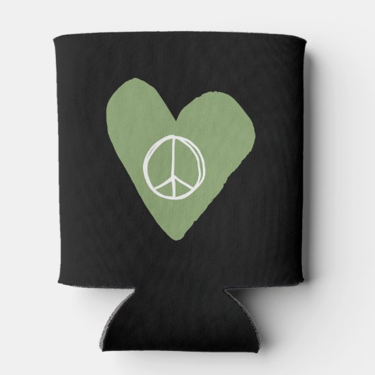 Peace Sign Heart Blikjeskoeler (Achterkant)