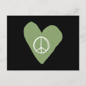 Peace Sign Heart Briefkaart (Voorkant)