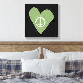 Peace Sign Heart Canvas Afdruk (Insitu (Slaapkamer))