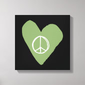 Peace Sign Heart Canvas Afdruk (Voorkant)