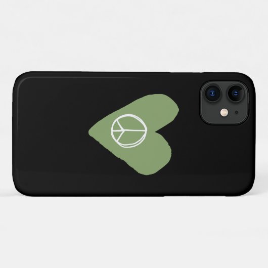 Peace Sign Heart Case-Mate iPhone Case (Achterkant (horizontaal))