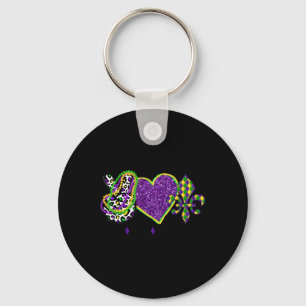 Peace Sign Heart Fleur de Lys Hippie Peace Love Ma Sleutelhanger