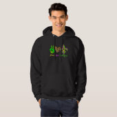 Peace Sign Heart Fleur De Lys Peace Love Mardi Gra Hoodie (Voorkant volledig)