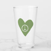 Peace Sign Heart Glas (Voorkant)