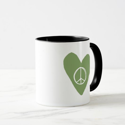 Peace Sign Heart Mok (Voorkant rechts)