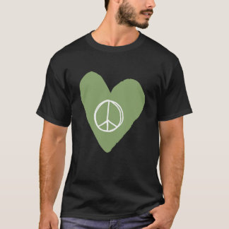 Peace Sign Heart T-shirt