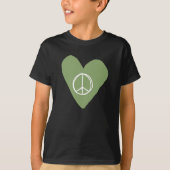 Peace Sign Heart T-shirt (Voorkant)
