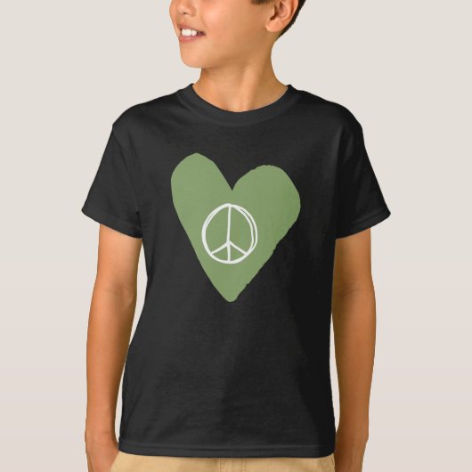Peace Sign Heart T-shirt (Voorkant)