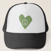 Peace Sign Heart Trucker Pet (Voorkant)