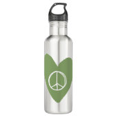 Peace Sign Heart Waterfles (Voorkant)