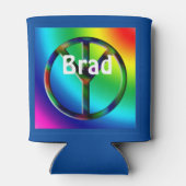 Peace Sign Hippie - Gepersonaliseerd Blikjeskoeler (Achterkant)