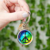 Peace Sign Hippie - Gepersonaliseerd Sleutelhanger (Hand)