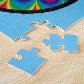 PEACE SIGN HIPPIE PSYCHEDELIC COLORS JIGSAW PUZZLE LEGPUZZEL (Zijkant)