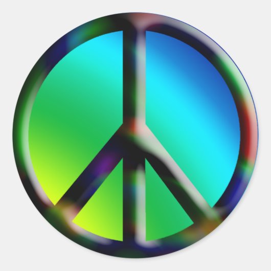 Peace Sign Hippie Sticker (Voorkant)