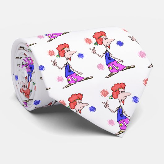 Peace Sign Hippie Stropdas (Opgerold)