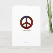 Peace Sign Holiday-kaart Kaart (Achterkant)