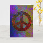 Peace Sign Holiday-kaart Kaart (Gele Bloem)