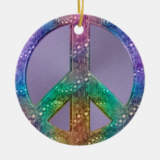 Peace Sign Holiday Ornament (Voorkant)