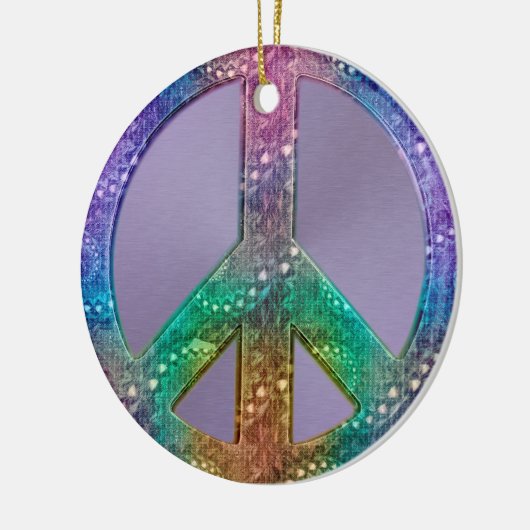 Peace Sign Holiday Ornament (Links)
