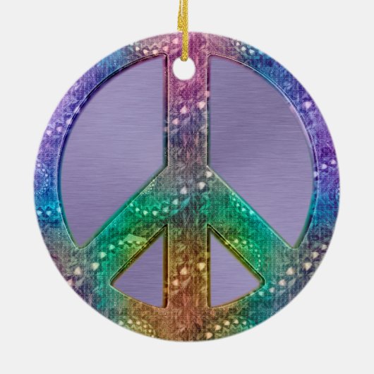 Peace Sign Holiday Ornament (Achterkant)