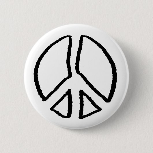 Peace Sign Hollow Ronde Button 5,7 Cm (Voorkant)
